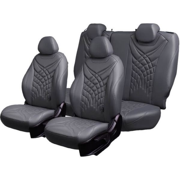 Чехлы Премиум Экокожа Байрон Президент|Жук на Skoda Karoq (2017+)